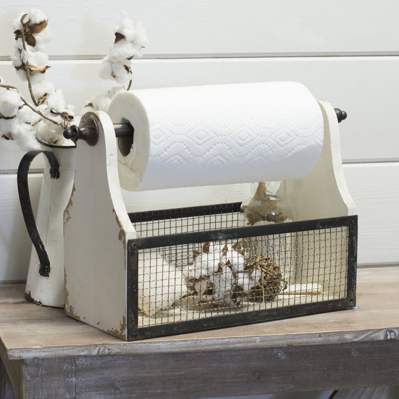 Gracie Oaks Vintage Farmhouse Free Standing Paper Towel Holder